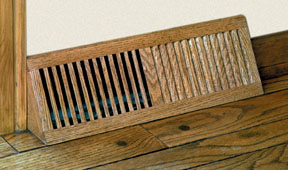 Wood Basevent Source...wood floor basevents & baseboard angled air grilles